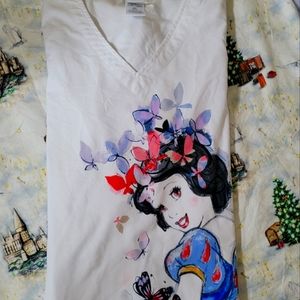 Disney Snow White scrub top